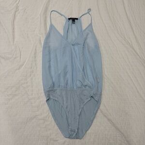 Forever 21 Light Blue Women's Bodysuit Size M